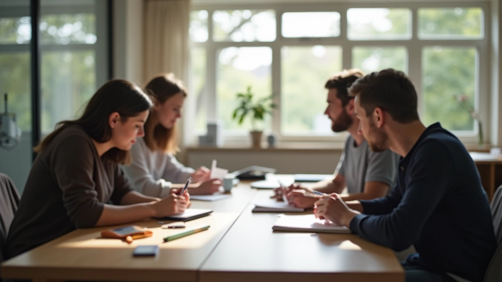 Équipe d'Équilibre Financier SARL travaillant ensemble sur des stratégies budgétaires